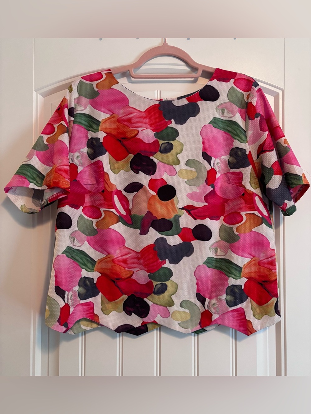 Colorful Floral Shirt Blouse - Large